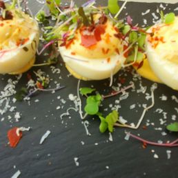 Café Gala signature dishes Tortilla Española
Gazpacho
Deviled Eggs